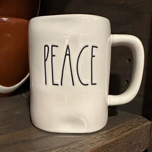 Rae Dunn White 'Peace' Mug